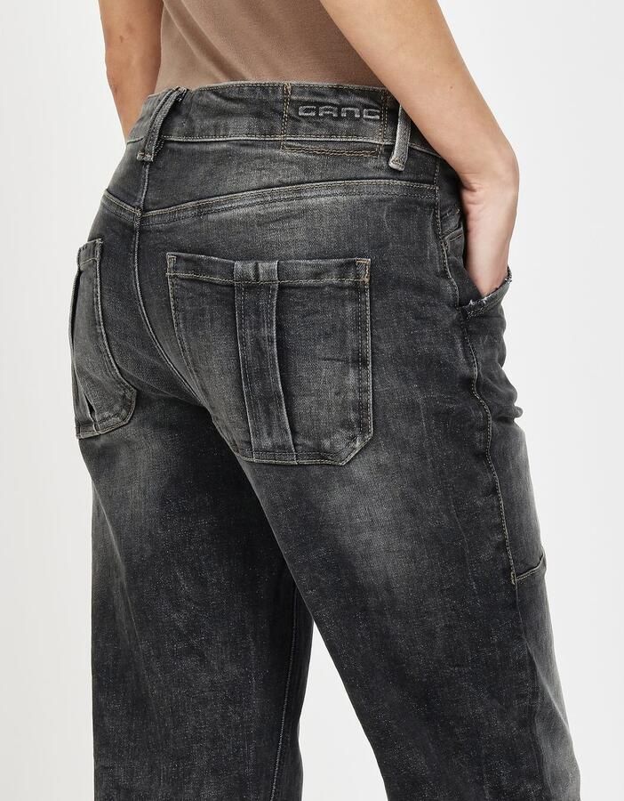 GANG Straight jeans 94THELMA WORKER met opgenaaide zakken en typische werkdetails - Foto 2