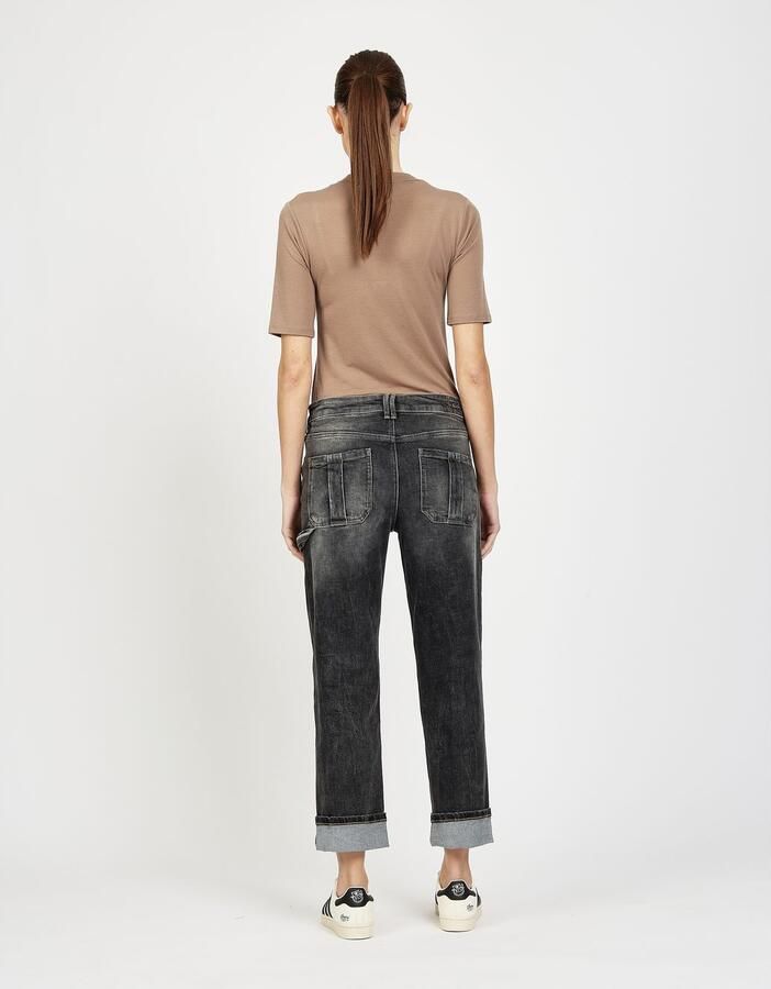 GANG Straight jeans 94THELMA WORKER met opgenaaide zakken en typische werkdetails - Foto 5