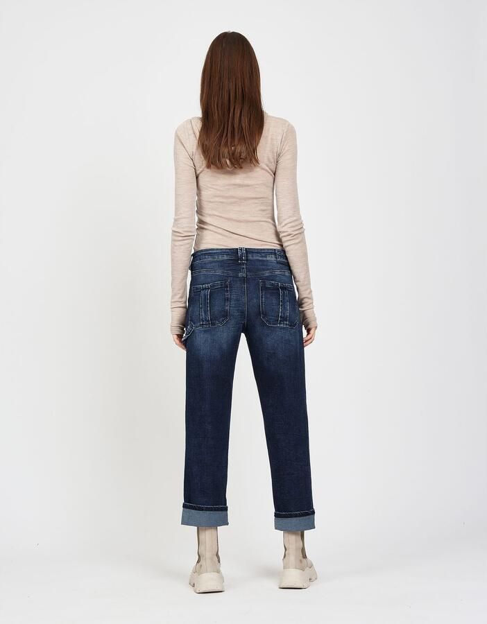 GANG Straight jeans 94THELMA WORKER met opgenaaide zakken en typische werkdetails - Foto 5