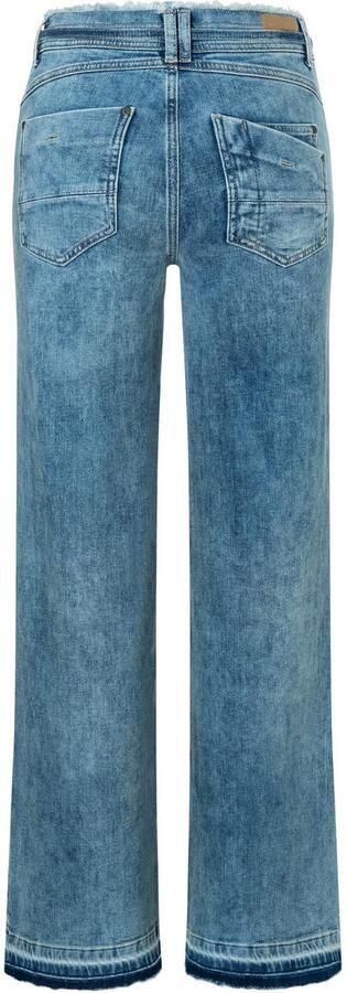 GANG Wijde jeans 94AMELIE WIDE FIT met franjes aan de zoom en boorden - Foto 7