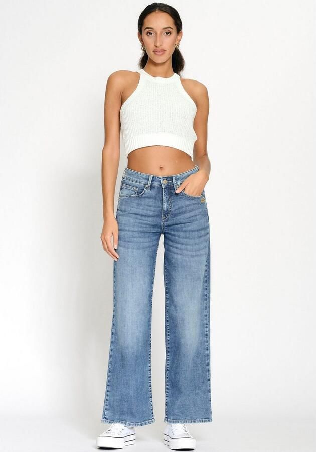 GANG Wijde jeans 94CARLOTTA wijde fit in palazzo-stijl tot op de grond - Foto 4