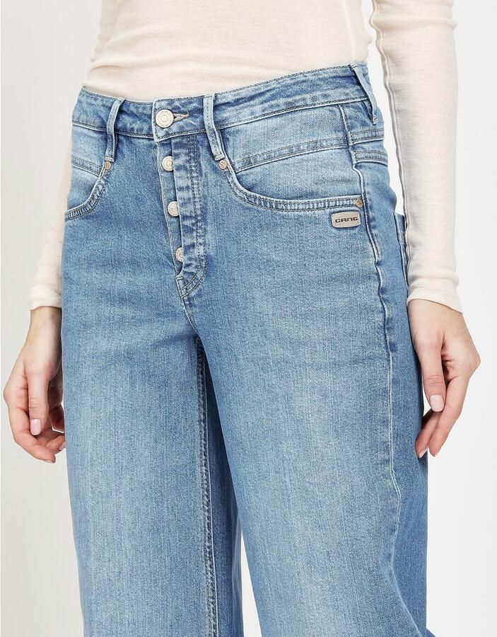 GANG Wijde jeans 94MEDINA WIDE met knoopsluiting gebaseerd op de amelie wide