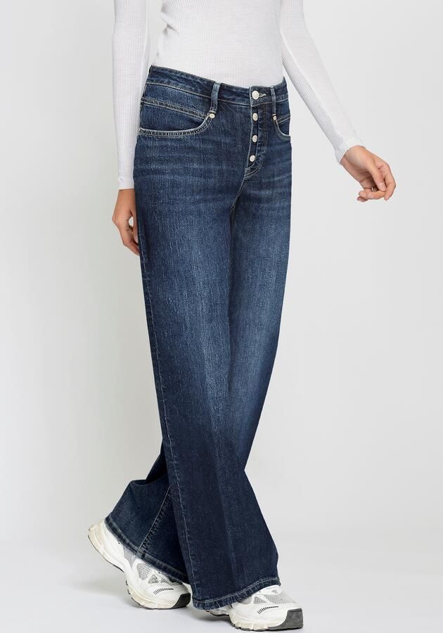 GANG Wijde jeans 94MEDINA WIDE met knoopsluiting gebaseerd op de amelie wide - Foto 7