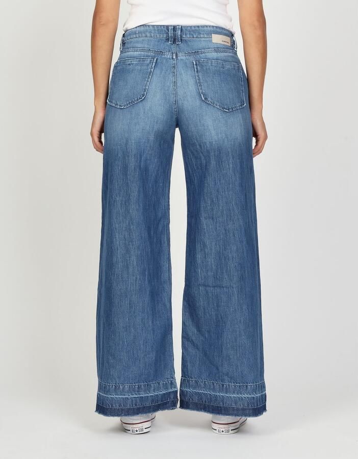 GANG Wijde jeans 94MONA met wijde pijpen en open zoom