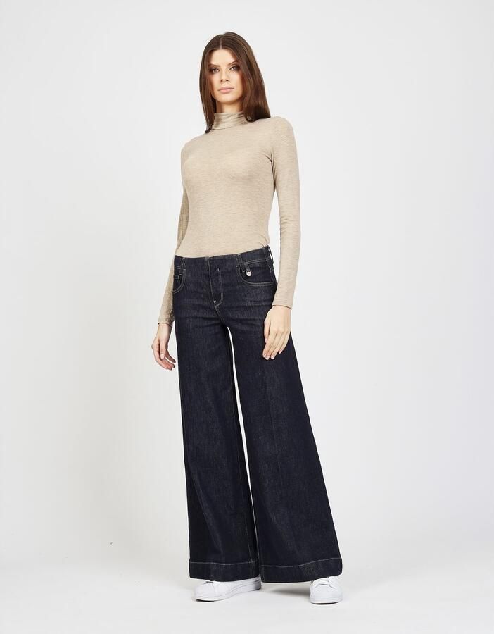 GANG Wijde jeans 94POPPY PALAZZO Hoge taille met haaksluiting - Foto 4