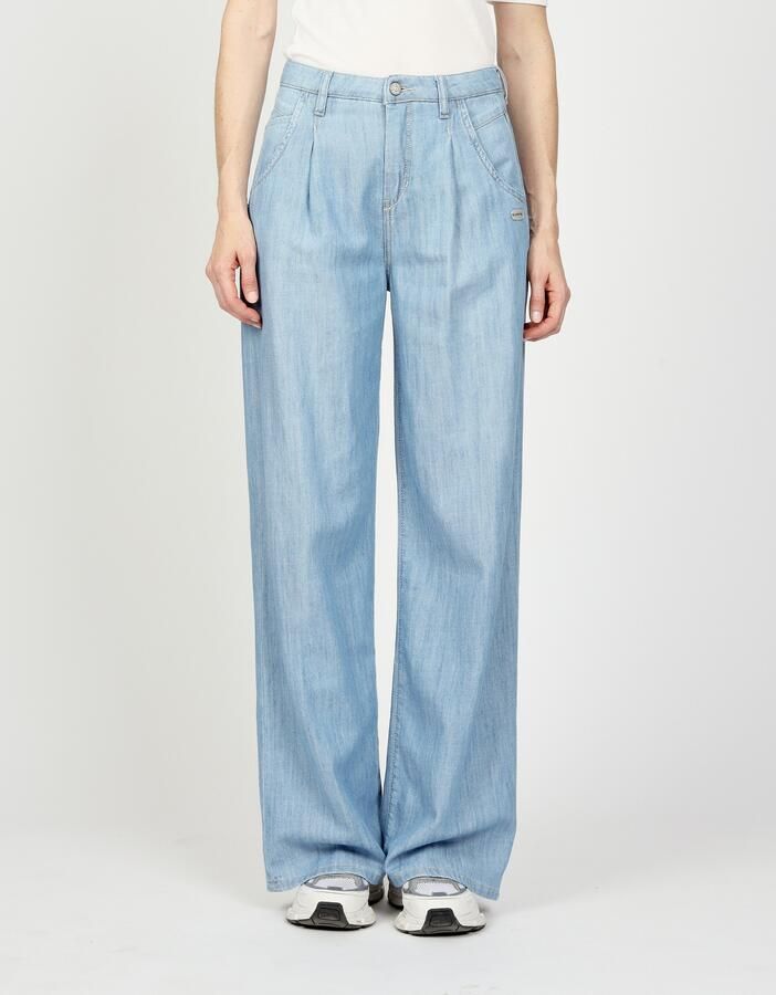 GANG Wijde jeans 94SILVIA WIDE met plooien aan de voorkant - Foto 5