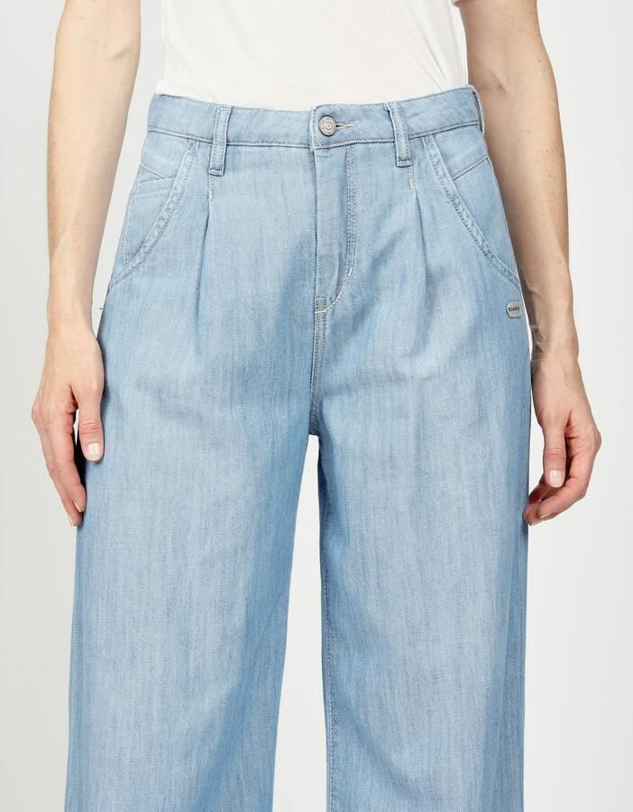 GANG Wijde jeans 94SILVIA WIDE met plooien aan de voorkant - Foto 2