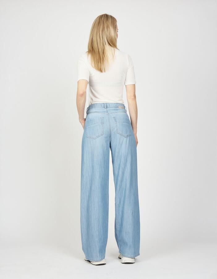 GANG Wijde jeans 94SILVIA WIDE met plooien aan de voorkant - Foto 4
