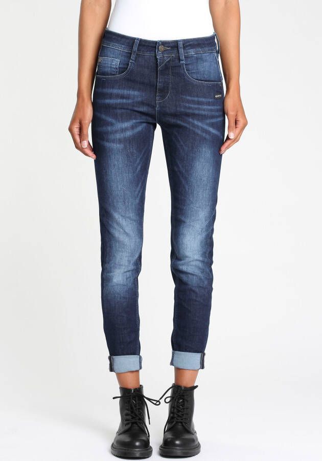 GANG Relax fit jeans 94Amelie Relaxed Fit met used-effecten