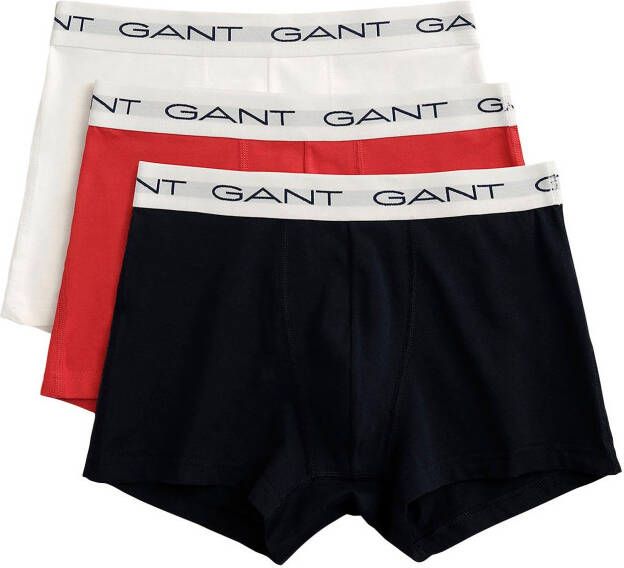 Gant Boxershort met logostitching in een set van 3 stuks