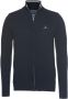 Gant Cardigan COTTON PIQUE ZIP CARDIGAN met logoborduursel op borsthoogte - Thumbnail 1