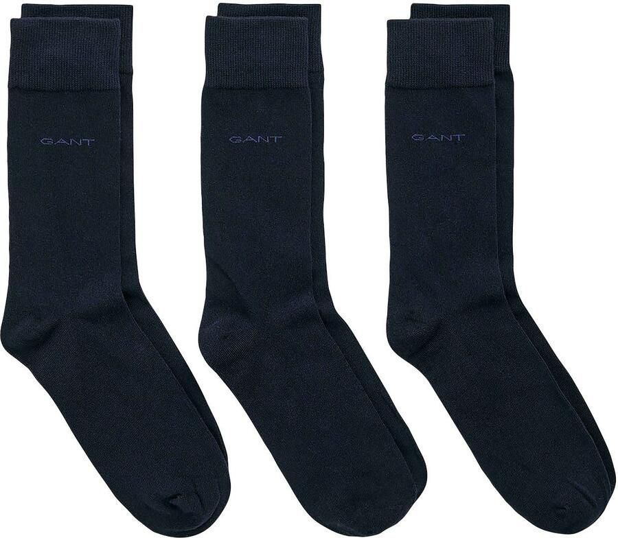 Gant Basic sokken SOFT COTTON SOCKS 3-PACK met logo-opdruk op de enkel (set 3 paar 3) - Foto 2