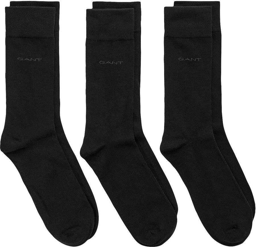 Gant Basic sokken SOFT COTTON SOCKS 3-PACK met logo-opdruk op de enkel (set 3 paar 3) - Foto 2