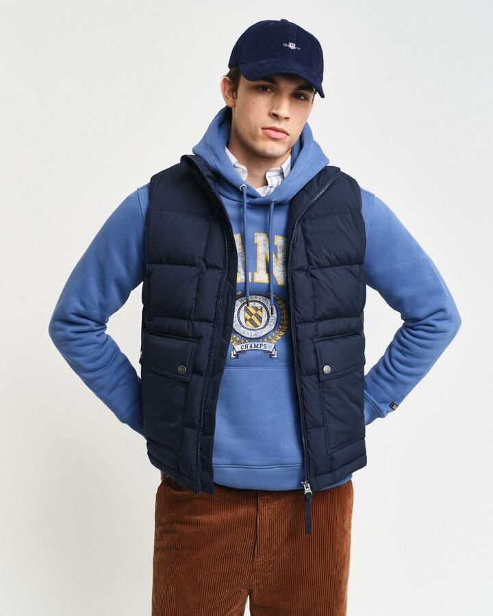 Gant Bodywarmer MID DOWN VEST met modieuze stiksels - Foto 6