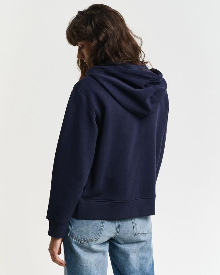 Gant Capuchonsweatvest SHIELD ZIP HOODIE Grafische -borduursel op de borst - Foto 5