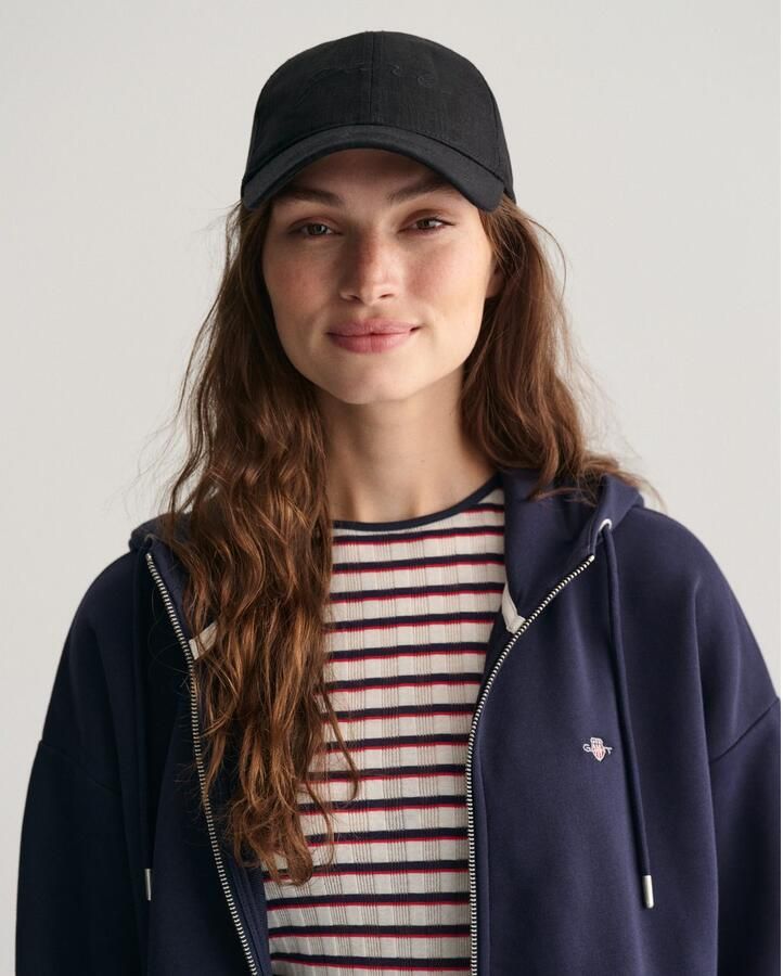 Gant Capuchonsweatvest SHIELD ZIP HOODIE Grafische -borduursel op de borst