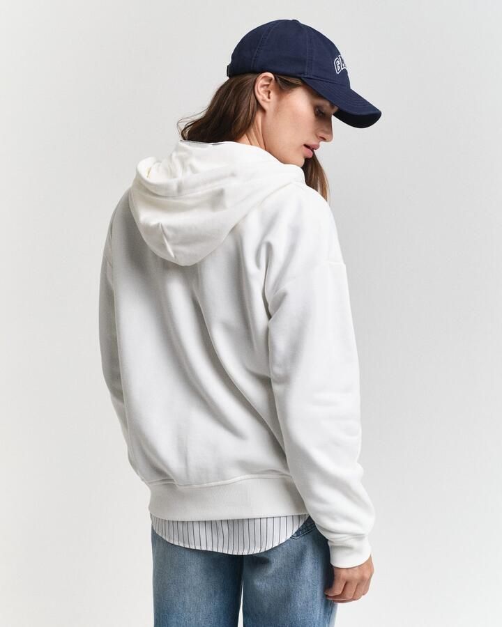 Gant Capuchonsweatvest SHIELD ZIP HOODIE Grafische -borduursel op de borst - Foto 3
