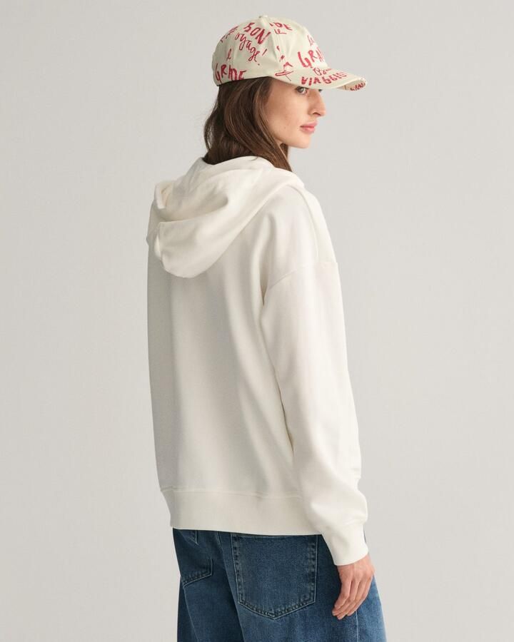 Gant Capuchonsweatvest SHIELD ZIP HOODIE Grafische -borduursel op de borst - Foto 8