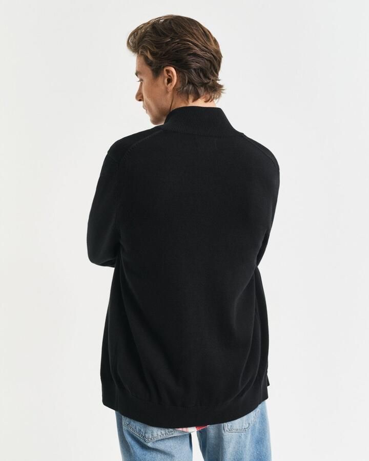 Gant Cardigan CASUAL COTTON ZIP CARDIGAN Met ribbels aan opstaande kraag mouwen en zoom - Foto 9