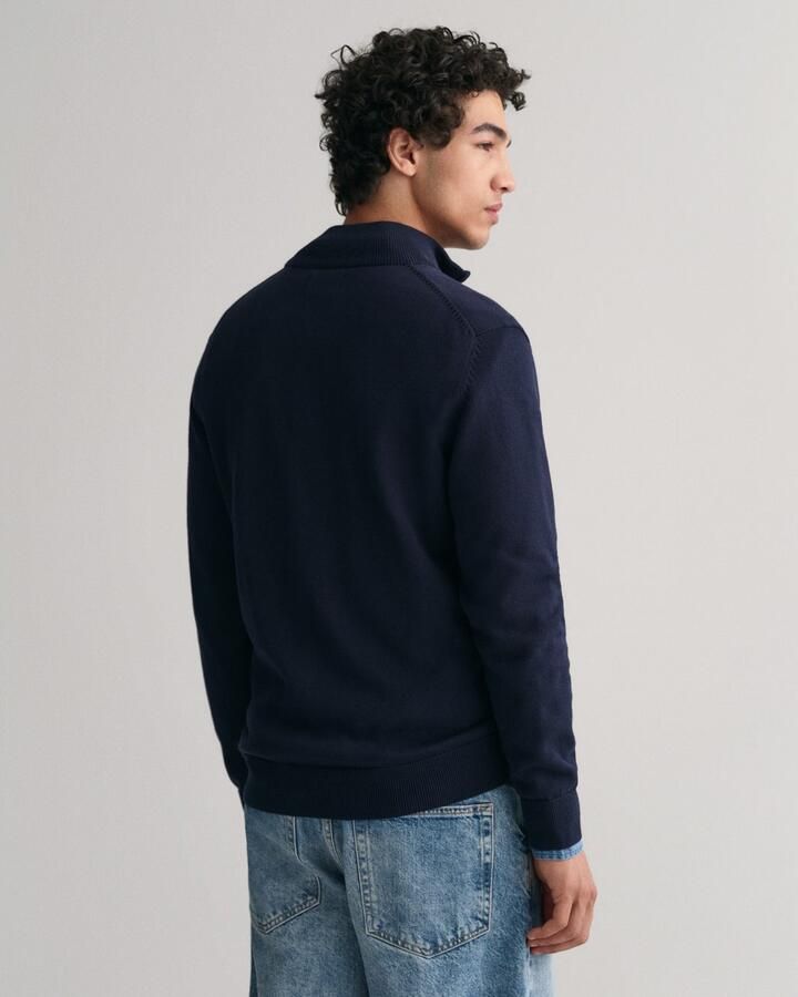 Gant Cardigan CASUAL COTTON ZIP CARDIGAN Met ribbels aan opstaande kraag mouwen en zoom - Foto 10