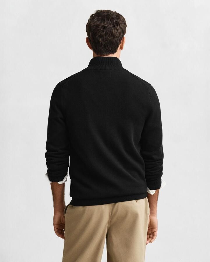 Gant Cardigan CASUAL COTTON ZIP CARDIGAN Met ribbels aan opstaande kraag mouwen en zoom - Foto 4