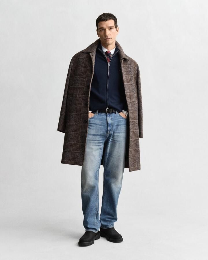 Gant Cardigan CASUAL COTTON ZIP CARDIGAN Met ribbels aan opstaande kraag mouwen en zoom - Foto 14