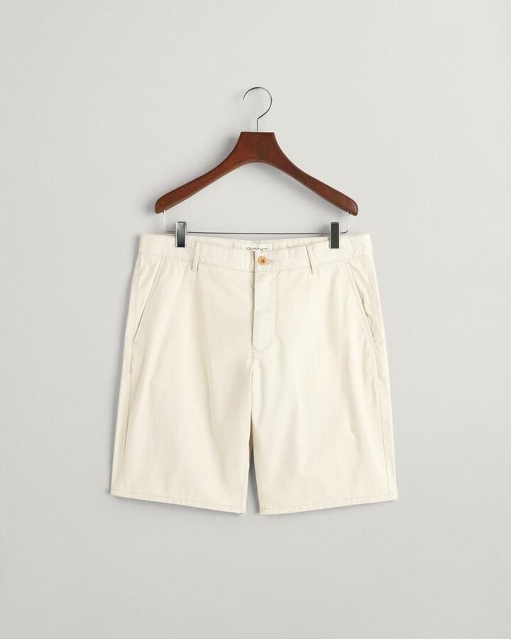 Gant Korte relaxed fit broek met riemlussen - Foto 4