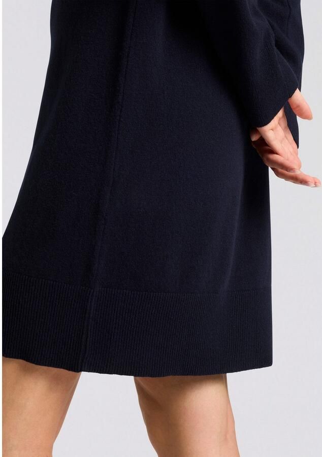 Gant Gebreide jurk SUPERFINE LAMBSWOOL KNIT Winterjurk relaxed fit rolkraag van puur wol