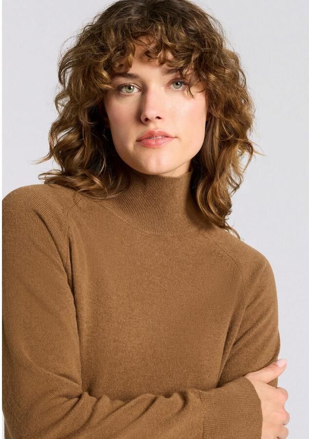 Gant Gebreide jurk SUPERFINE LAMBSWOOL KNIT Winterjurk relaxed fit rolkraag van puur wol