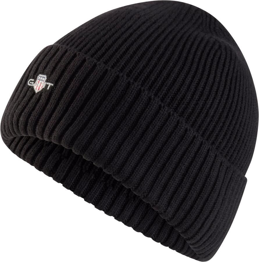 Gant Gebreide muts COTTON BLEND LOGO BEANIE - Foto 2