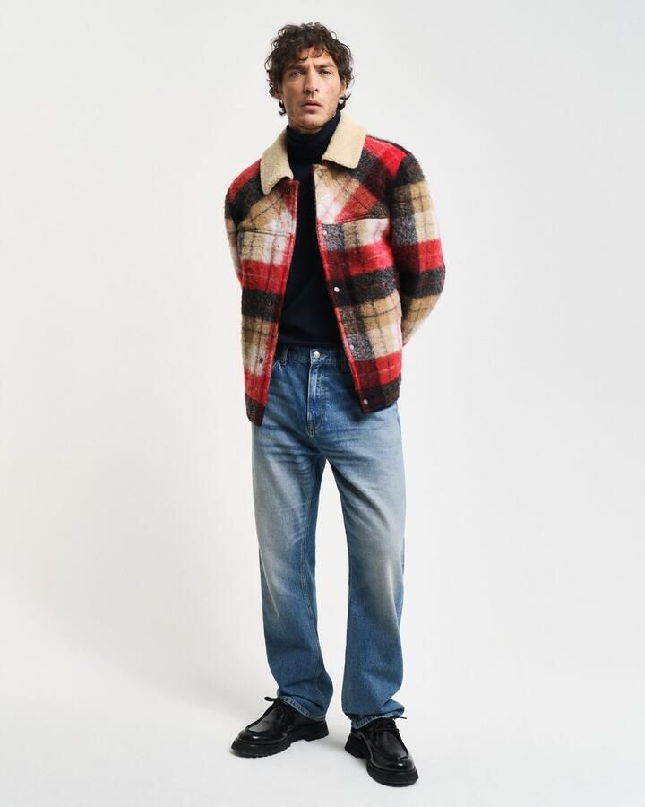 Gant Coltrui met labelstitching van een mix van katoen en wol - Foto 3