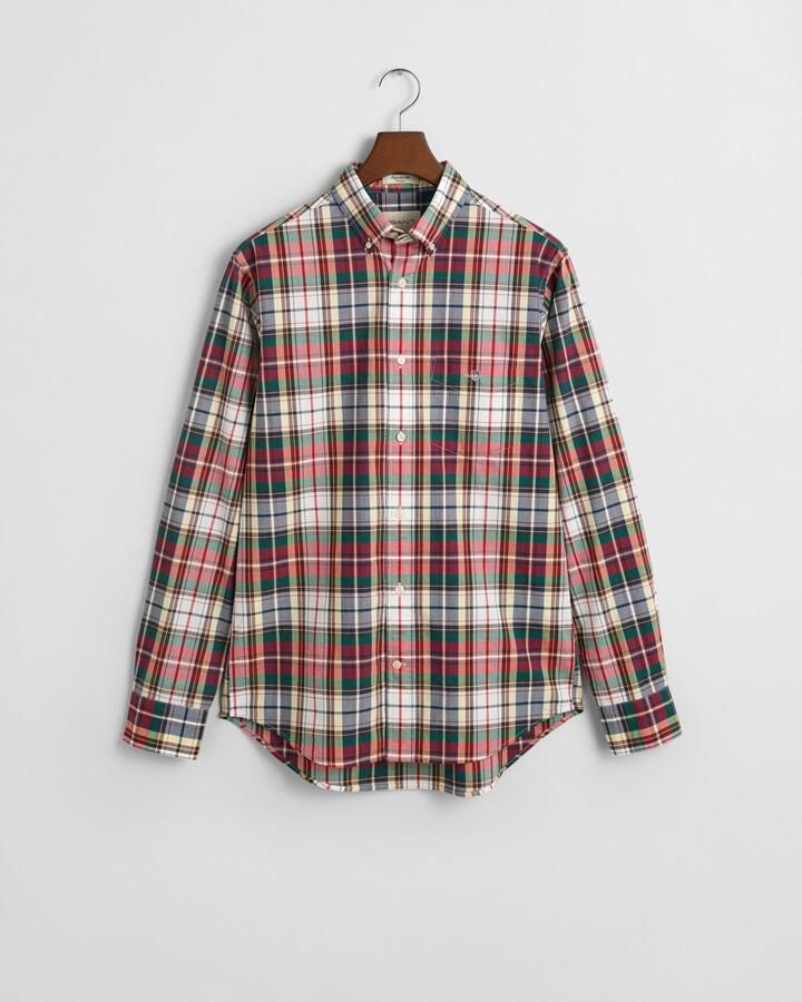 Gant Geruit overhemd REG POPLIN TARTAN CHECK SHIRT Regular fit popeline overhemd met tartan-ruitpatroon - Foto 3