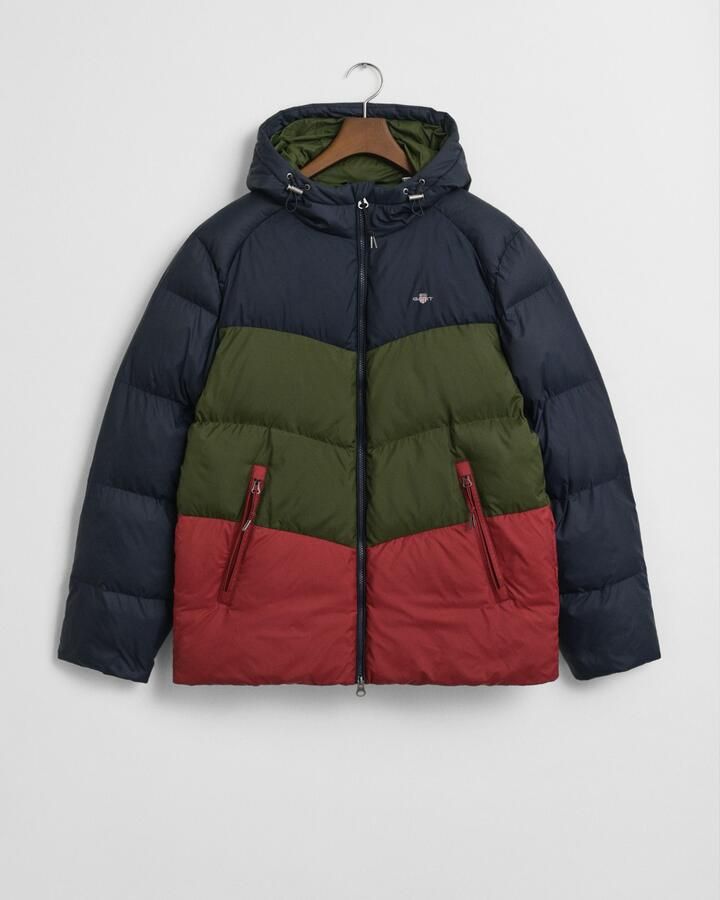 Gant Gewatteerde jas ACTIVE CLOUD BLOCKED colorblocking afneembare capuchon regular fit pufferjack