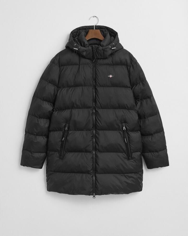 Gant Gewatteerde jas ACTIVE CLOUD MID LENGTH Pufferjas regular fit afneembare capuchon 2-weg-ritssluiting