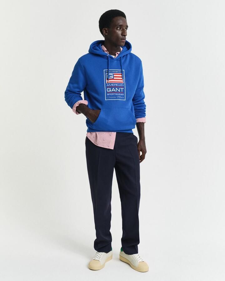 Gant Hoodie GRAPHIC SWEAT HOODIE Grafische -borduursel op de borst - Foto 3