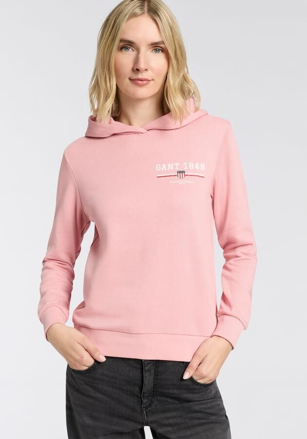 Gant Hoodie REG GRAPHIC HOODIE geribbelde uiteinden capuchon zonder koord - Foto 2