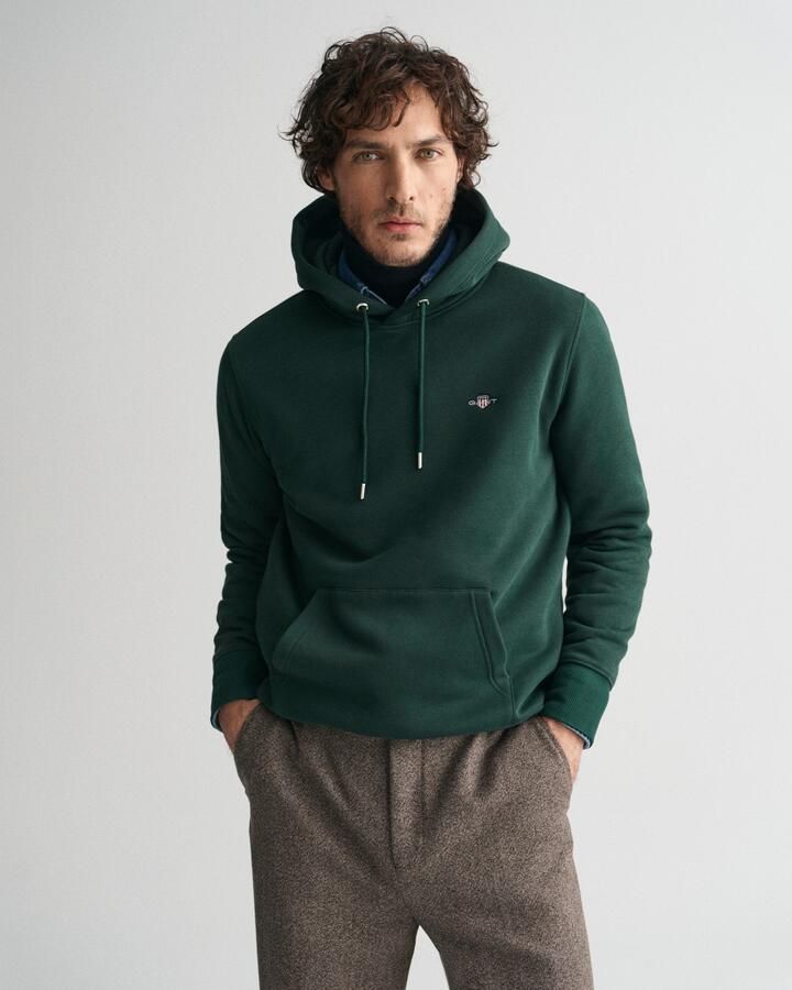 Gant Hoodie REG SHIELD HOODIE met logoborduursel op borsthoogte - Foto 8
