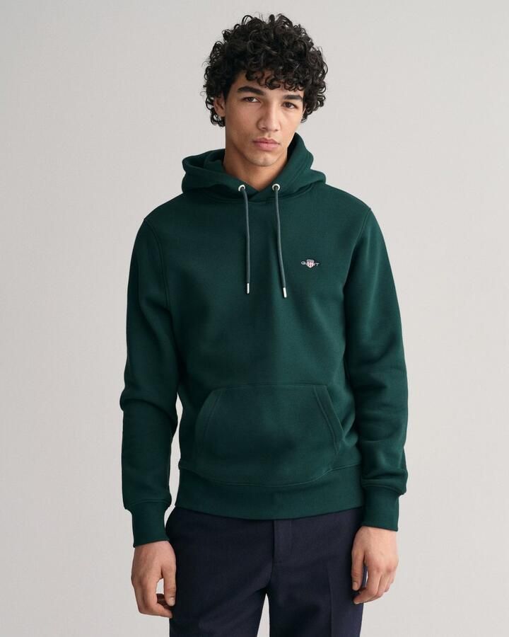 Gant Hoodie REG SHIELD HOODIE met logoborduursel op borsthoogte - Foto 2