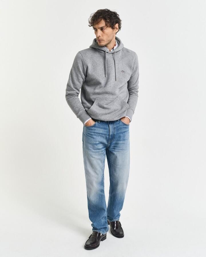 Gant Hoodie REG SHIELD HOODIE met logoborduursel op borsthoogte - Foto 5