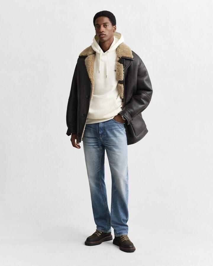 Gant Hoodie REG SHIELD HOODIE met logoborduursel op borsthoogte - Foto 11