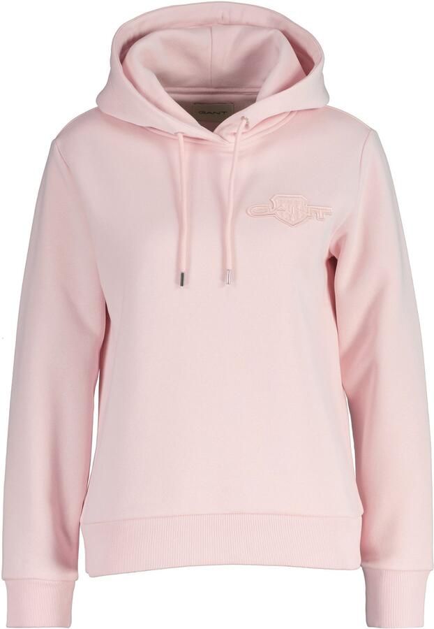 Gant Hoodie REG TONAL SHIELD HOODIE Ton sur ton borduurwerk ribboorden - Foto 2