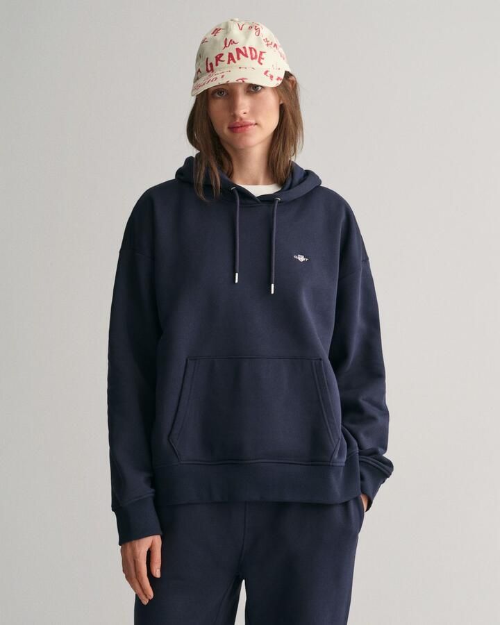 Gant Hoodie SHIELD HOODIE Grafische -borduursel op de borst - Foto 4