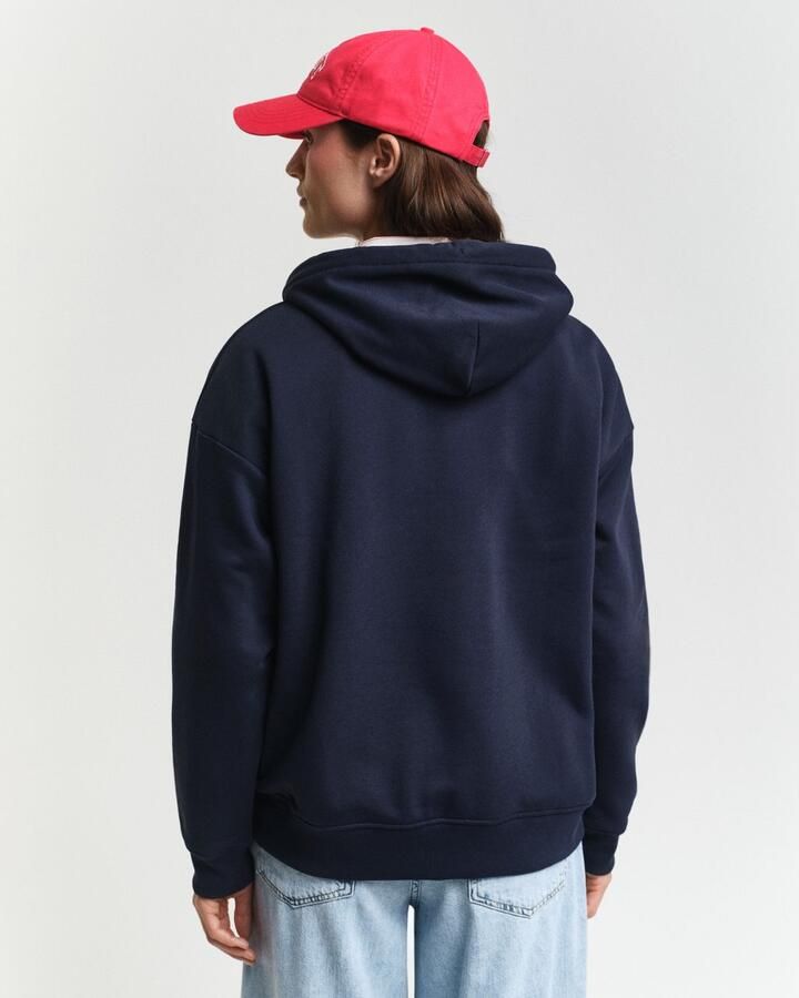Gant Hoodie SHIELD HOODIE Grafische -borduursel op de borst - Foto 5
