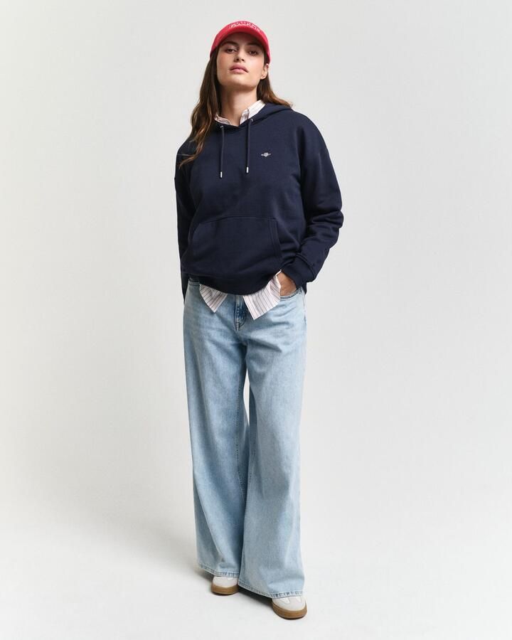 Gant Hoodie SHIELD HOODIE Grafische -borduursel op de borst - Foto 7