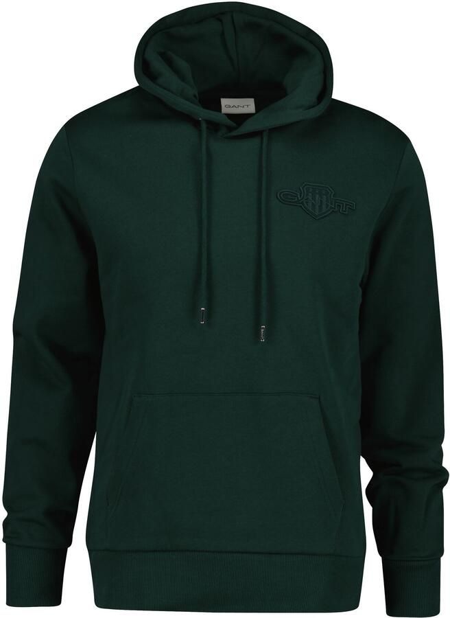 Gant Hoodie TONAL SHIELD Ton-sur-ton borduursel regular fit sweatshirt