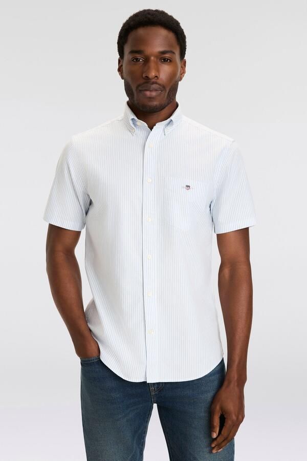 Gant Overhemd met korte mouwen REG CLASSIC OXFORD STRIPE SS SHIRT - Foto 6