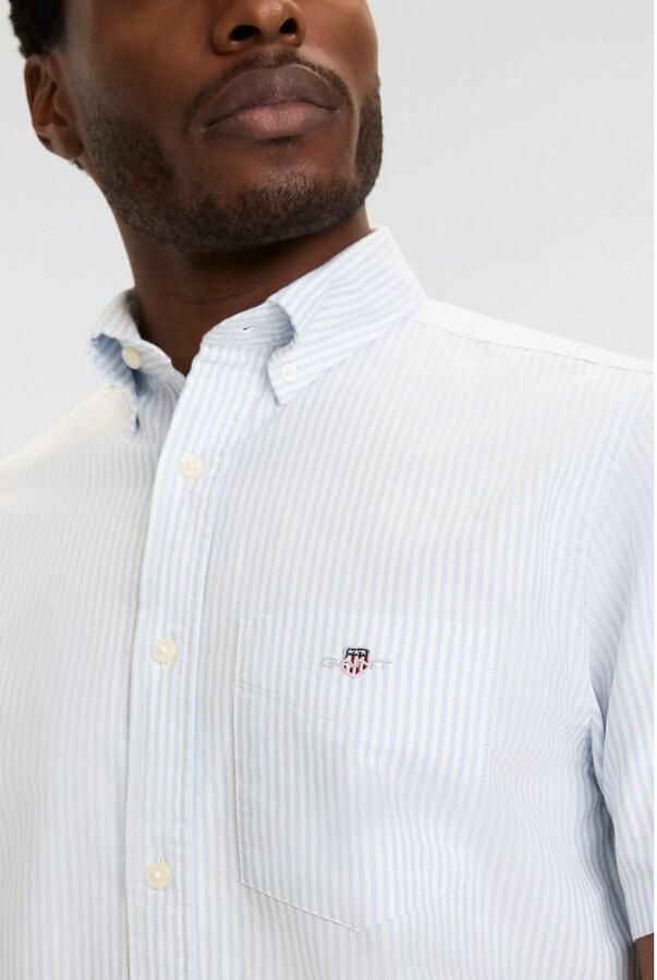 Gant Overhemd met korte mouwen REG CLASSIC OXFORD STRIPE SS SHIRT - Foto 4