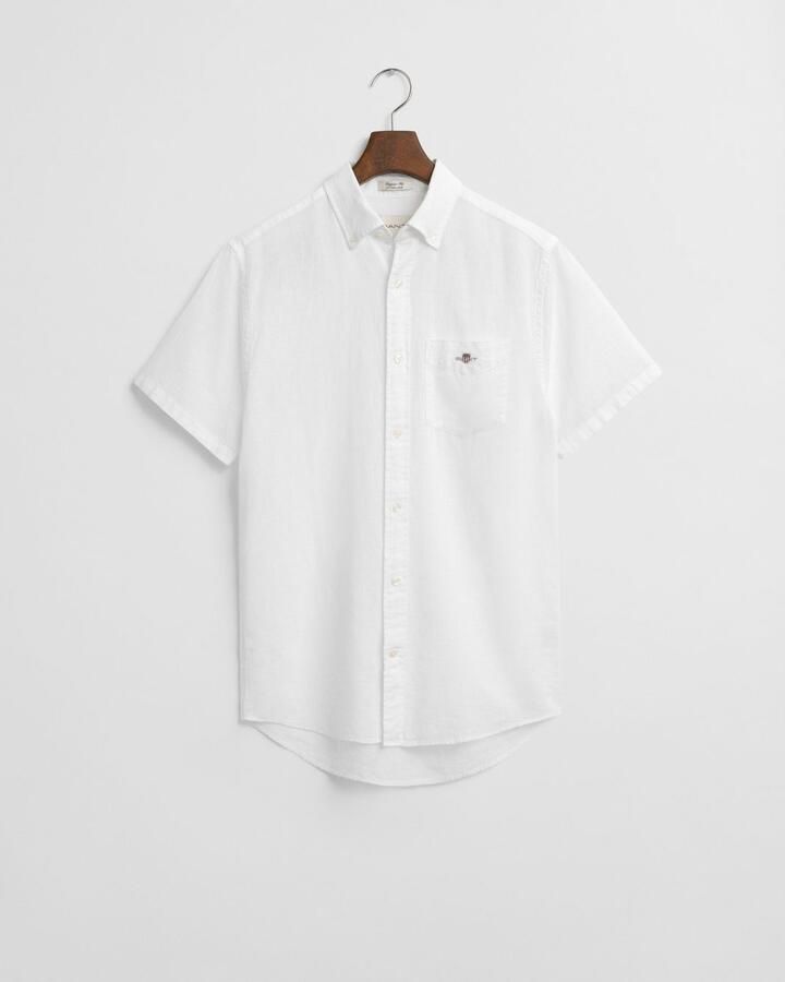 Gant Overhemd Korte Mouw Normaal katoenlinnen overhemd met korte mouwen - Foto 4