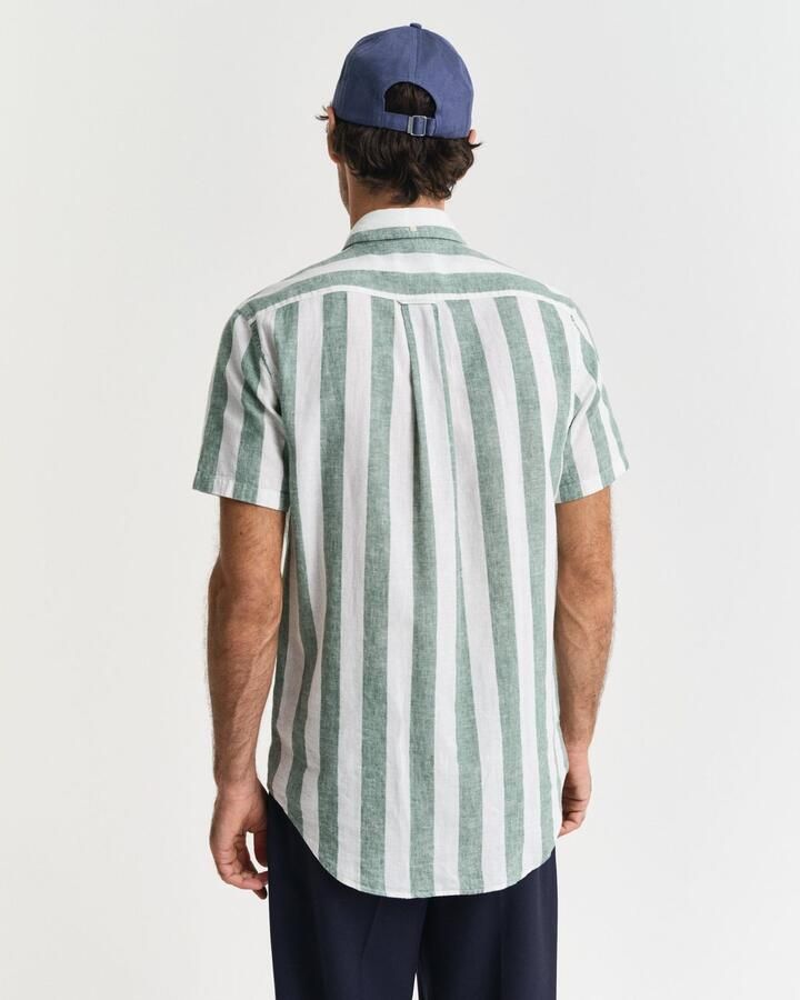 Gant Overhemd met korte mouwen REG COTTON LINEN STRIPE SS SHIRT - Foto 2