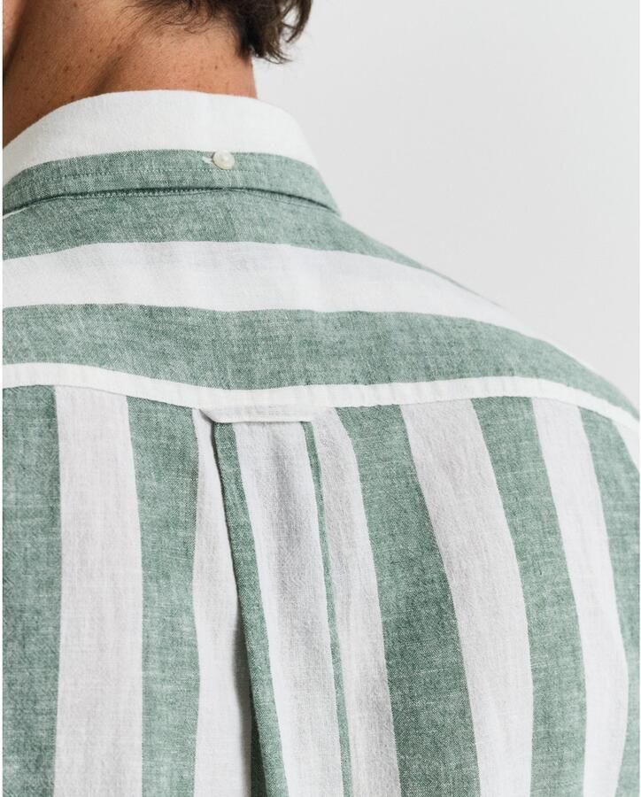 Gant Overhemd met korte mouwen REG COTTON LINEN STRIPE SS SHIRT